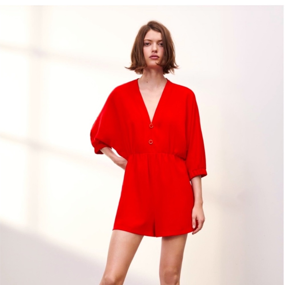 Zara Red Romper XS NWT